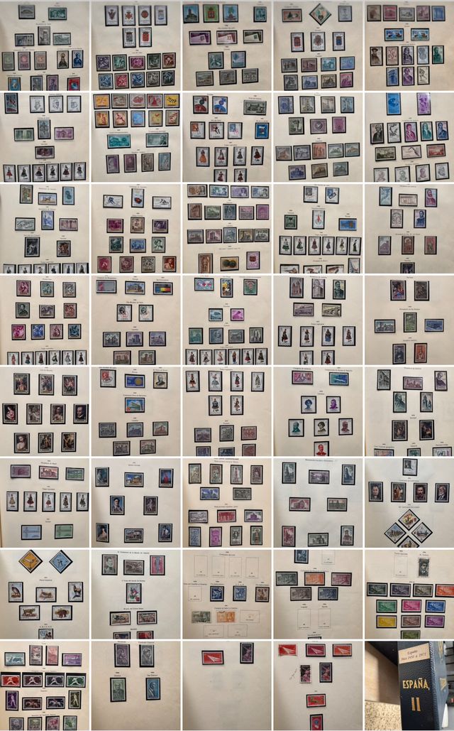 Álbum de sellos de España 1950 a 1971 .