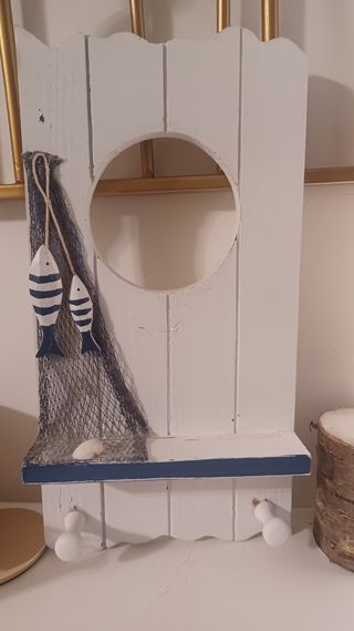 Appendino da muro in legno stile mare