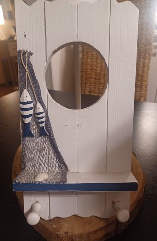 Appendino da muro in legno stile mare