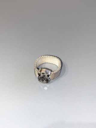 Anillo Tous plata y cuarzo turmalinado motivo oso