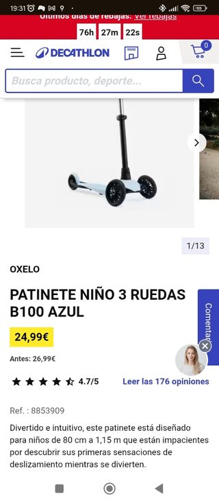 Patinete Decathlon Oxelo