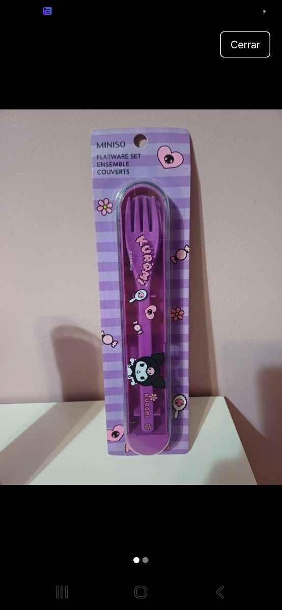 Cubiertos de plástico de kuromi