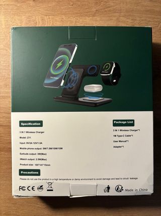 Cargador inalámbrico 3 en 1