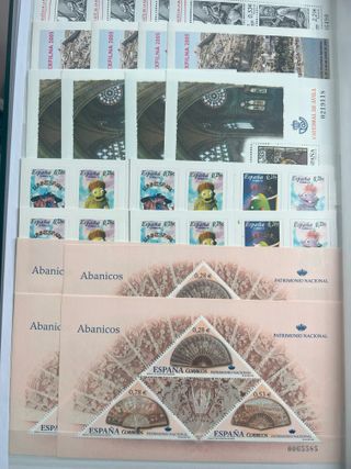 Sellos España Bloque de 4, 1988 a 2009