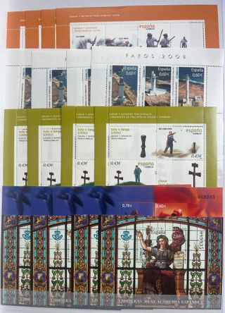 Sellos España Bloque de 4, 1988 a 2009