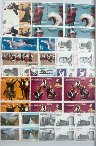 Sellos España Bloque de 4, 1988 a 2009