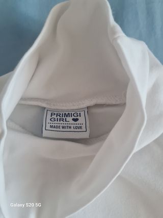 Maglia lupetto bianca taglia 8 anni