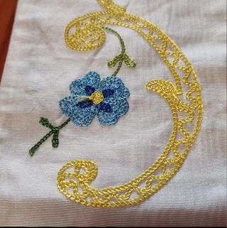 Manipulo antiguo bordado a mano antiguedad años 50