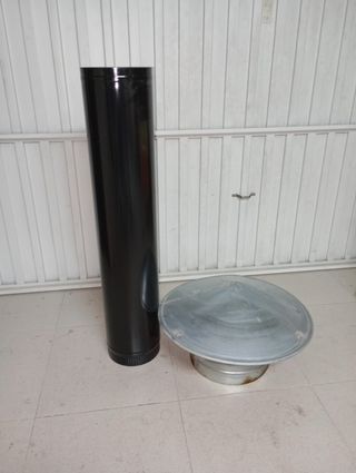 Tubo negro vitrificado y sombrerete