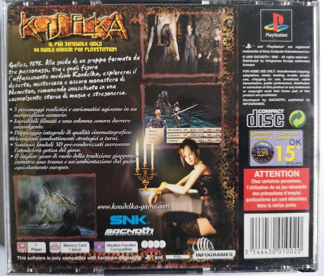 Koudelka Pal Ita Completo Playstation 1 ps1 ps2