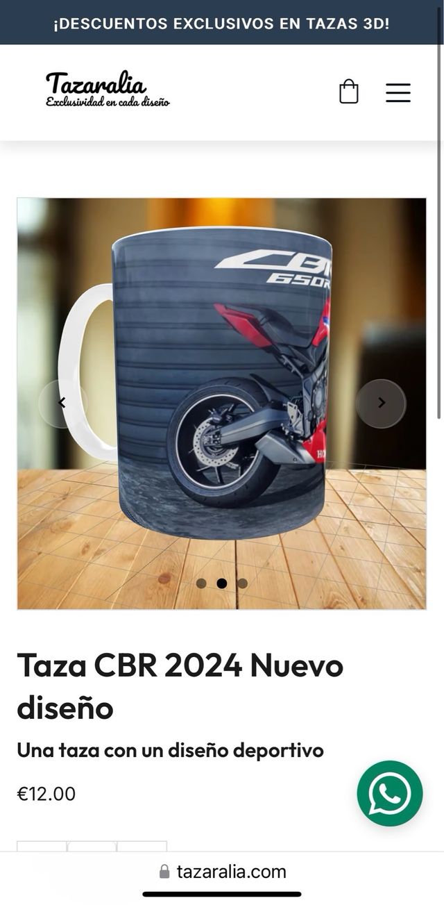Tazas cbr 650 2024 solo en tazaralia