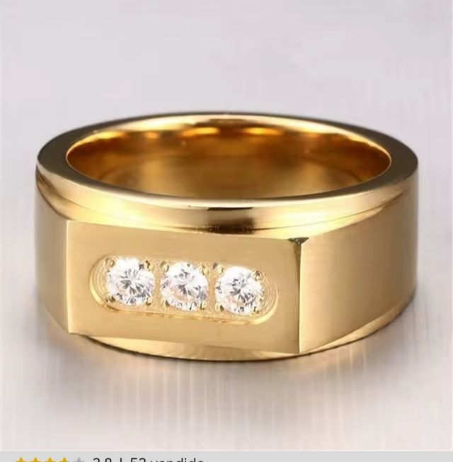 Vendo anillo de acero quirúrgico chapado