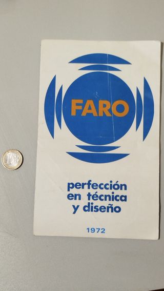 Catálogo de 1972 de la marca FARO