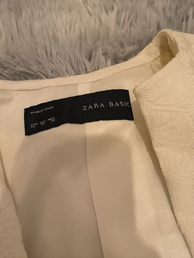 Chaqueta de mujer blanca de vestir Zara basic xs