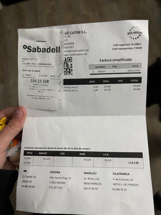 Tinta impresora canon