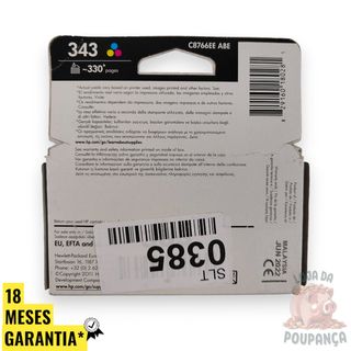 Tinteiro Original HP 343 Tricolor SELADO