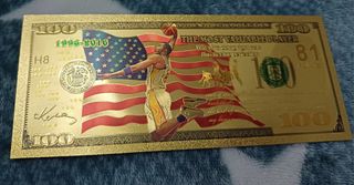 Billete oro Kobe Bryant