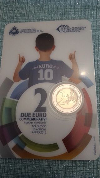 Cofanetto 2 € San Marino 2012 10 anni dell'euro