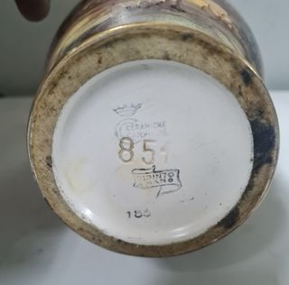 Vaso ceramica vintage dipinto a mano 