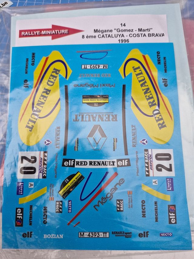 Calcas decals   rally escala 1:18