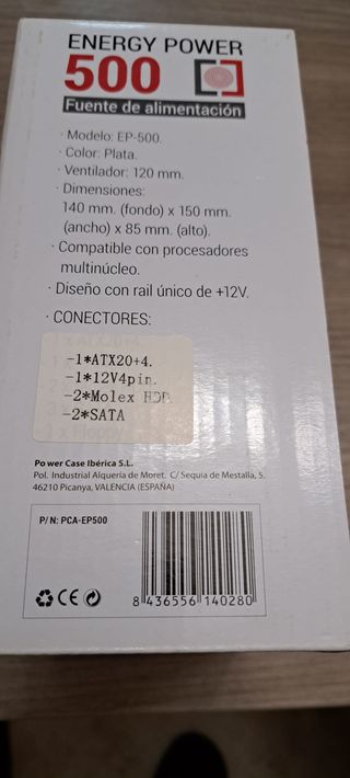 Fuente de alimentación ATX de 500W