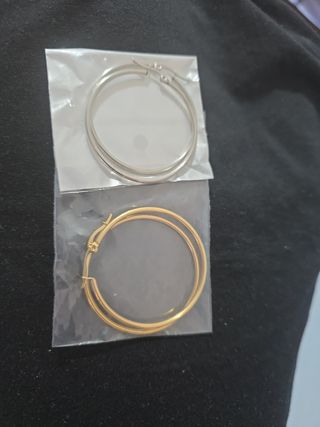 Pendientes de acero inoxidable