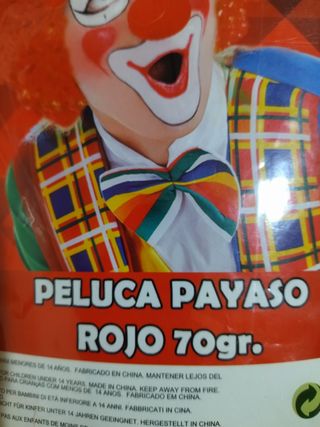 Peluca payaso 