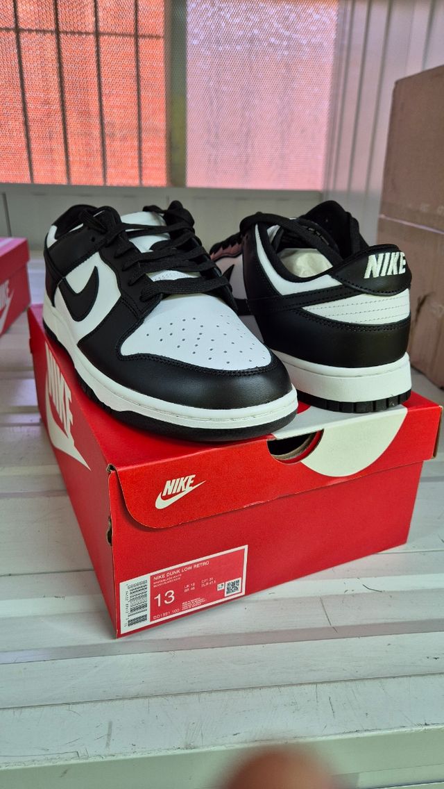 NIKE DUNK LOW RETRO PANDA 47.5 ESP 13 USA NUEVAS
