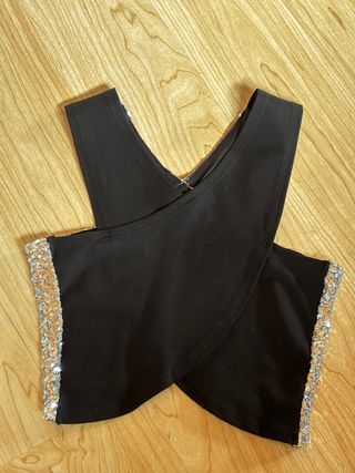 Top lentejuelas plata