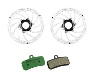 Set discos CL Ø203mm + pastillas ebike 4 pistones