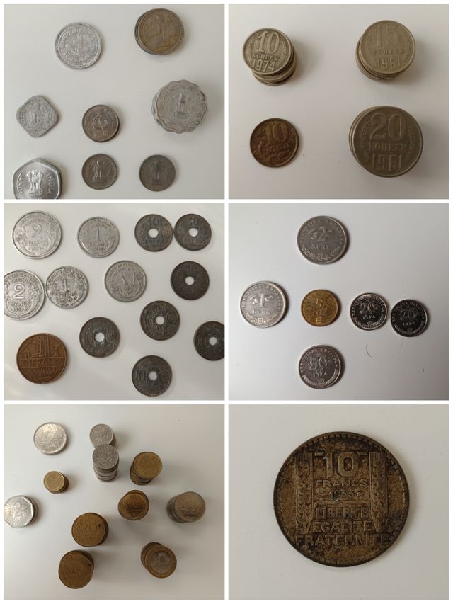 Monedas de varios países