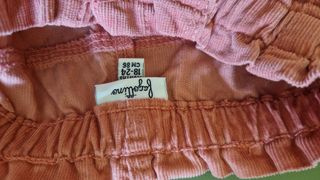 Pantaloni bimba in velluto 