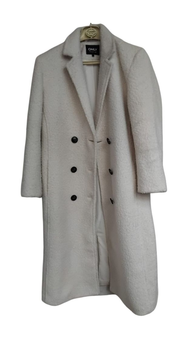 Cappotto lungo colore panna anni 90