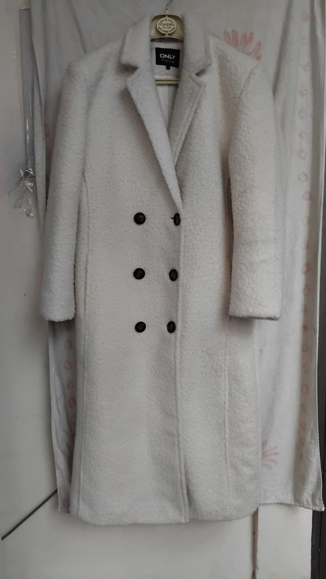 Cappotto lungo colore panna anni 90