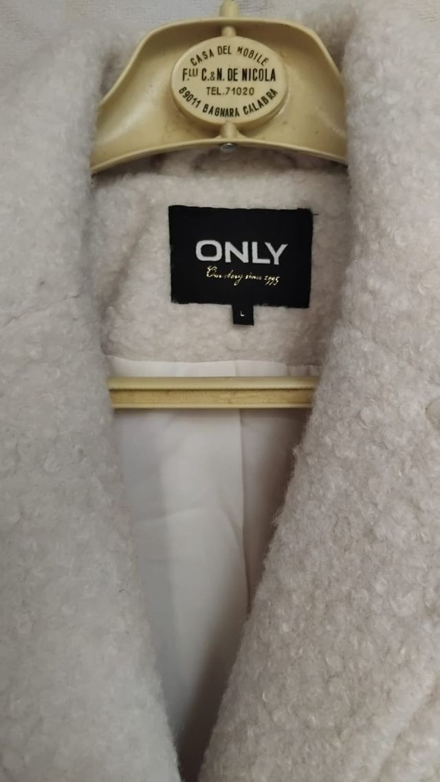 Cappotto lungo colore panna anni 90