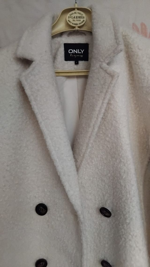 Cappotto lungo colore panna anni 90