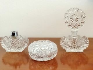 Set cristallo Vintage porta profumo 