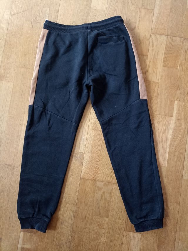 Pantalón jogger chandal, negro raya naranja - C&A