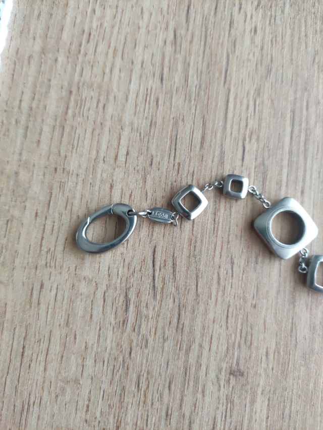 pulsera de acero fósil