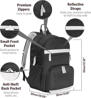 MoKo Mochila de Viaje Antirrobo Impermeable 15,6"
