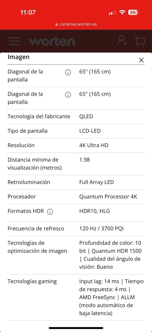 Tv samsung Q80 sereies 65”  LEER