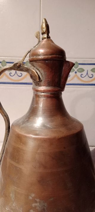 ACEITERA ALCUZA DE COBRE ANTIGUA