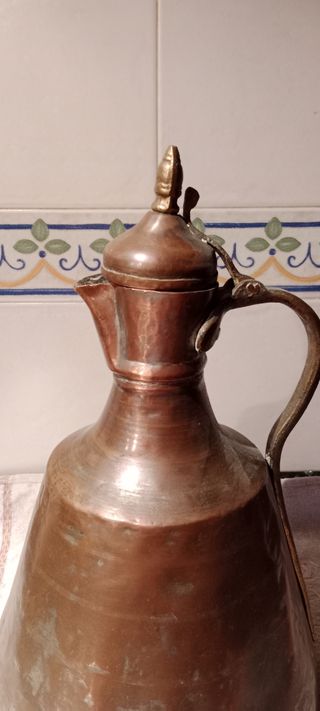 ACEITERA ALCUZA DE COBRE ANTIGUA