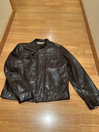 Cazadora piel marron