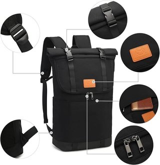 Myhozee Mochila impermeable para portátil 19-26".