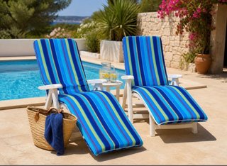 Set di 4 cuscini per lettini prendisole