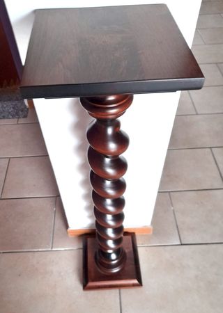 Piantana piedistallo colonna portapiante in legno