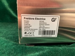 FREIDORA; GASFRIT DOS SENOS 10+10 LITROS 3500 W