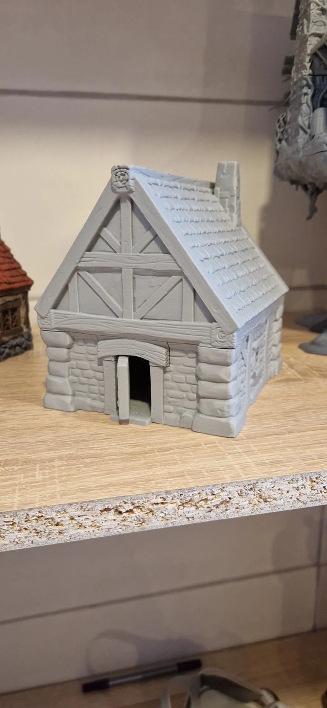Casa de pueblo medieval para juegos de rol de mesa