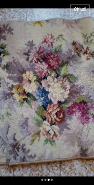 Tappeto di lana 1970 d'epoca vintage 